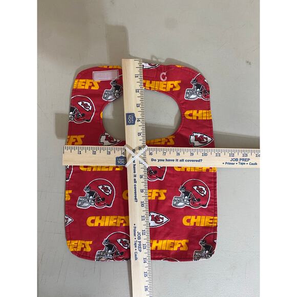 Kansas City Chiefs Baby Bib Red NFL Infant Sports Football Logo Clean - Picture 2 of 4